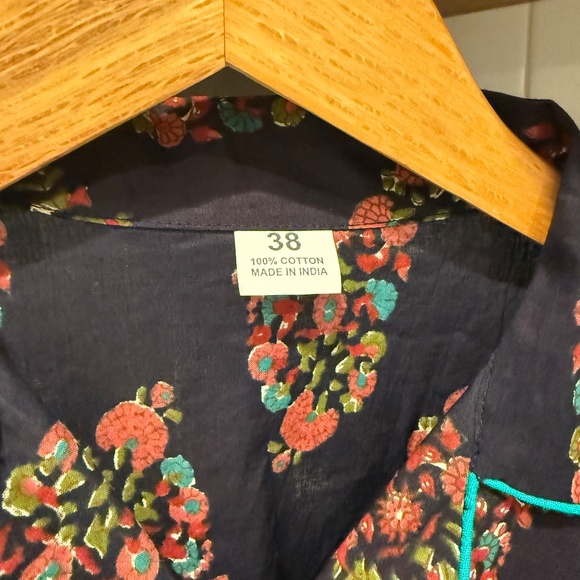 Floral Print Pajama Set - Navy and Pink - Picture 5 of 8